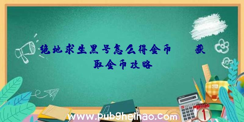 绝地求生黑号怎么得金币